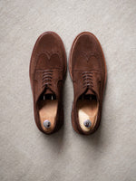 Charger l'image dans la galerie, Brogues - Chaussures Derby Daim Marron Noisette