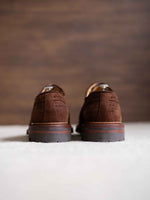 Charger l'image dans la galerie, Brogues - Chaussures Derby Daim Marron Noisette