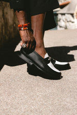 Charger l'image dans la galerie, Penny Loafer - Chaussures Mocassin Cuir Noir et Blanc