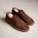 Charger l'image dans la galerie, Brogues - Chaussures Derby Daim Marron Noisette