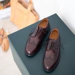 Charger l'image dans la galerie, Brogues - Chaussures Derby Cuir Bordeaux