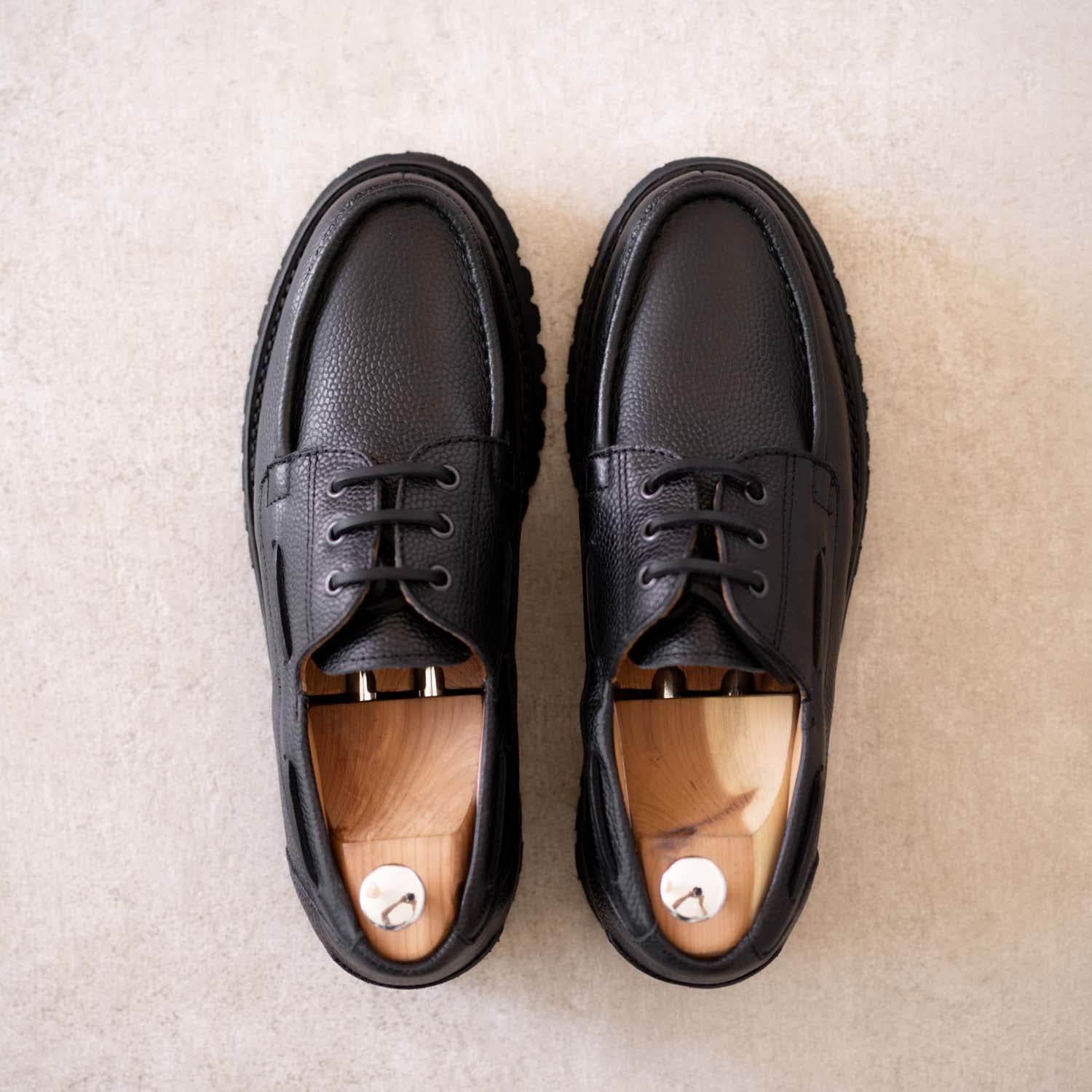 Deck - Chaussures Bateau Cuir Grainé Noir