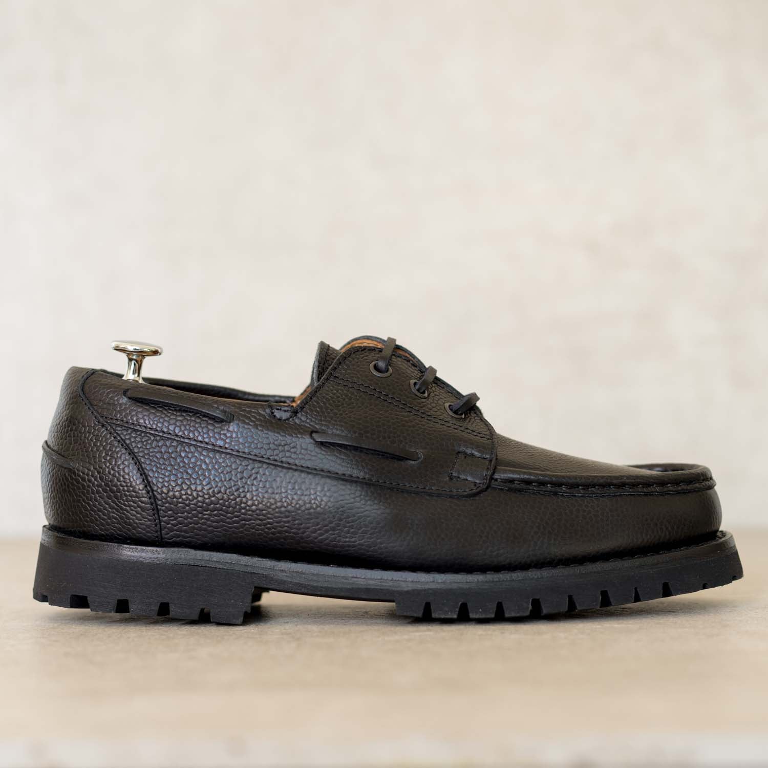 Deck - Chaussures Bateau Cuir Grainé Noir