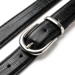 Charger l'image dans la galerie, La Gigi - Ceinture Cuir Lézard Noir
