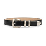 Charger l'image dans la galerie, Morricone - Ceinture Western en Cuir de veau Noir

