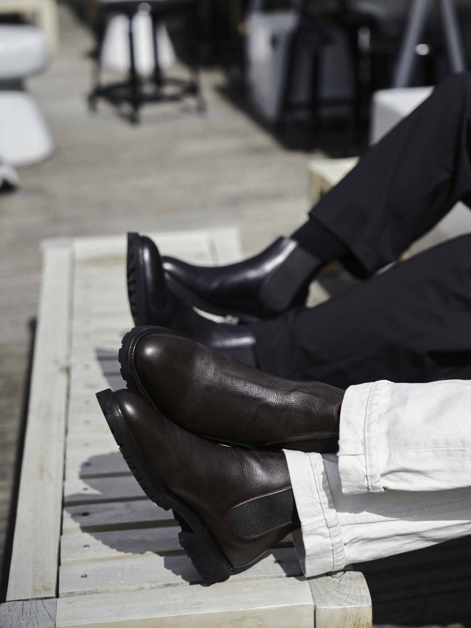 Chelsea Chapman - Chaussures Boots Cuir Grainé Bordeaux