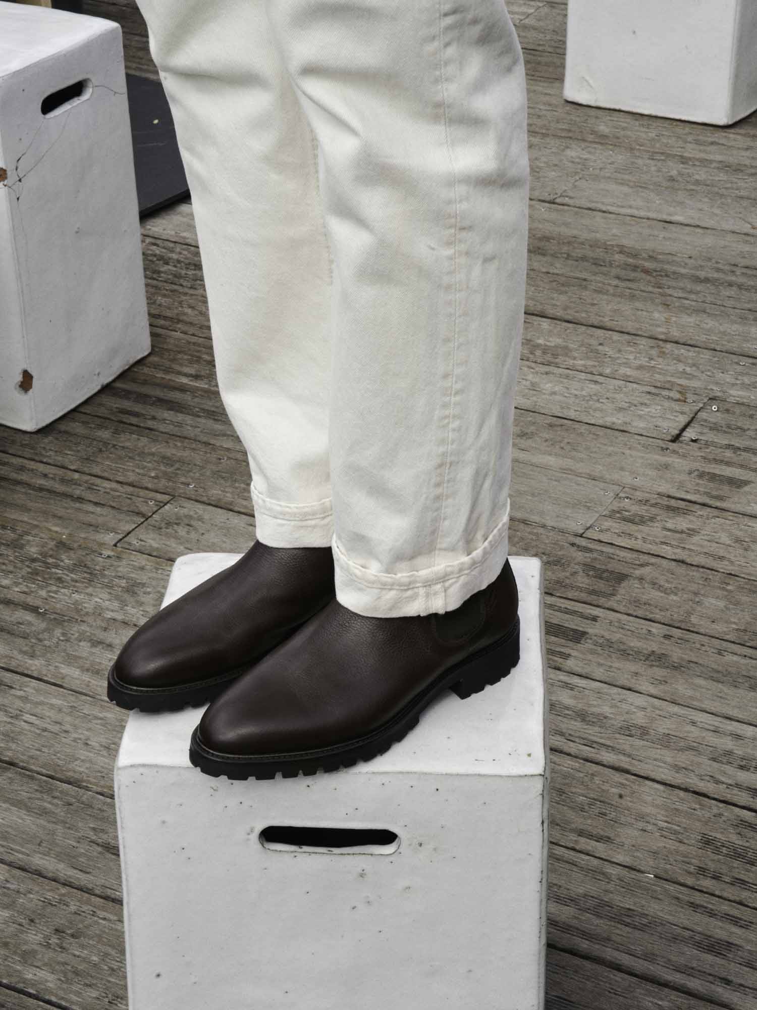 Chelsea Chapman - Chaussures Boots Cuir Grainé Bordeaux