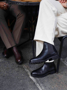 Chelsea Chapman - Chaussures Boots Cuir Noir