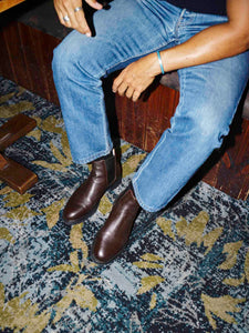 Chelsea Chapman - Chaussures Boots Cuir Grainé Bordeaux