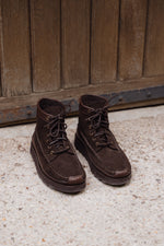 Charger l'image dans la galerie, Wico - Chaussures Boots Mocassin Veau Velours Chocolat
