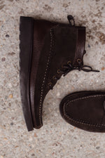 Charger l'image dans la galerie, Wico - Chaussures Boots Mocassin Veau Velours Chocolat

