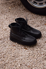 Charger l'image dans la galerie, Wico - Chaussures Boots Mocassin Cuir Grainé Noir

