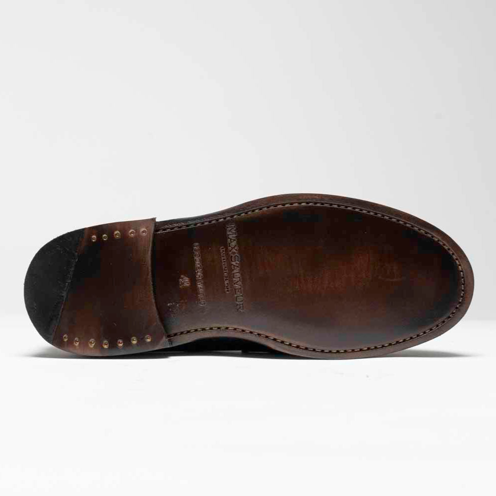 Penny Loafer - Chaussures Mocassin Cuir Grainé Noir