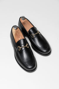 Horsebit Loafer - Chaussures Mocassin à Mors Cuir Noir