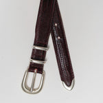 Charger l&#39;image dans la galerie, Jonny - Ceinture Western en Cuir de Veau Bordeaux
