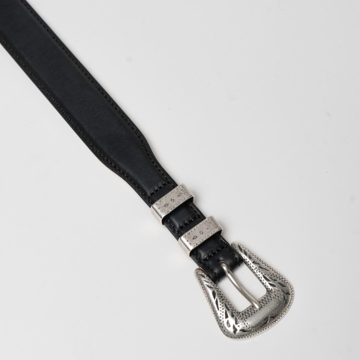 Jesse - Ceinture Western Cuir Noir