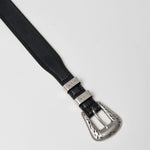 Charger l&#39;image dans la galerie, Jesse - Ceinture Western Cuir Noir
