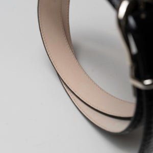 Tony - Ceinture Cuir Croco Noir