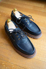 Charger l&#39;image dans la galerie, Deck - Chaussures Bateau Cuir Grainé Marine
