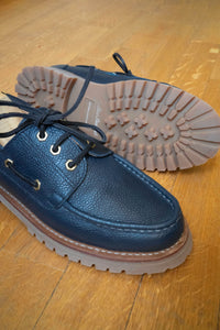 Deck - Chaussures Bateau Cuir Grainé Marine