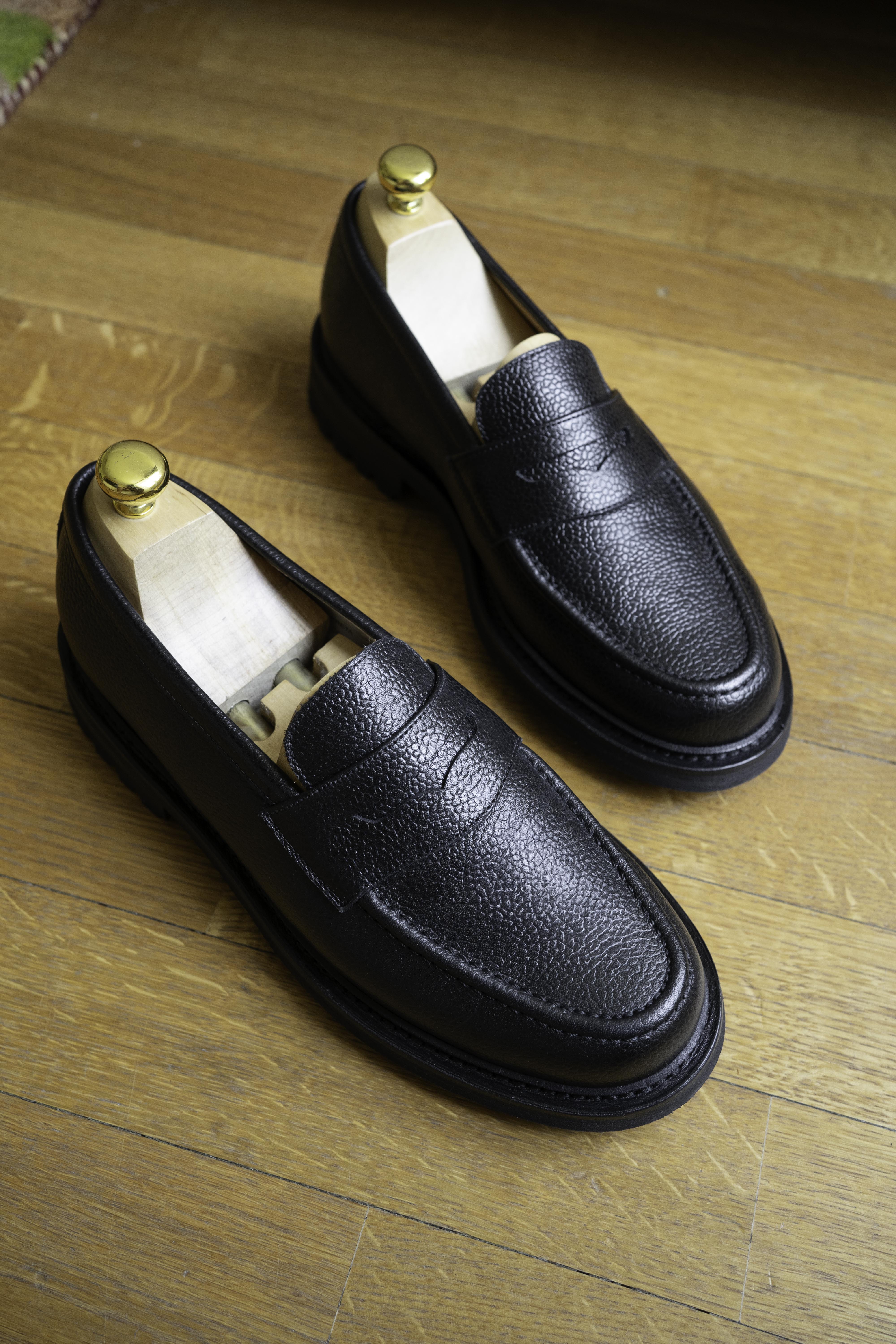 Paul - Chaussures Mocassin Cuir Grainé Noir