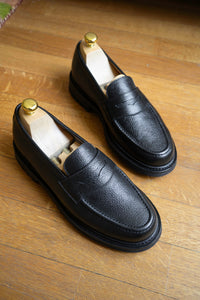 Paul - Chaussures Mocassin Cuir Grainé Noir