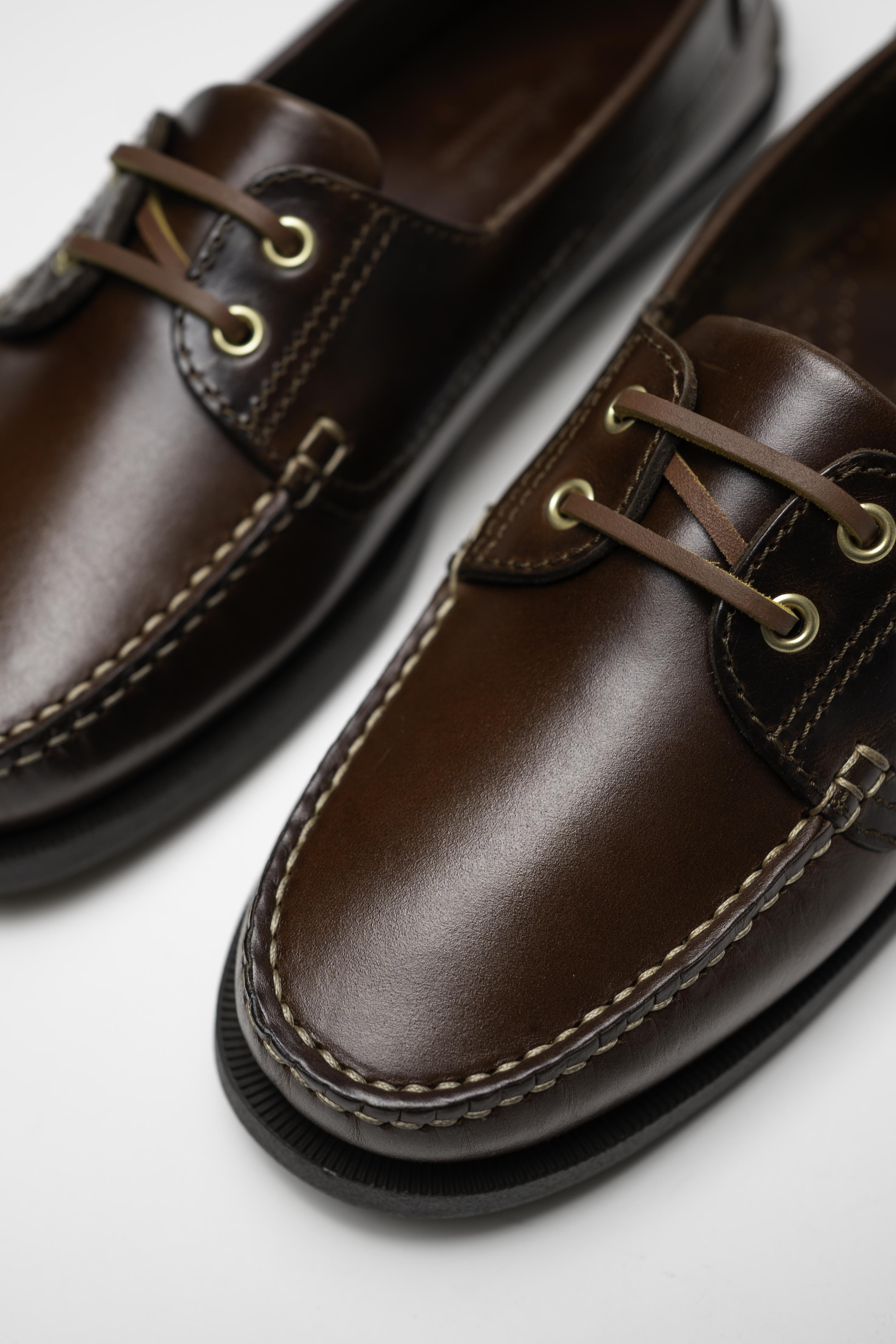 Le Boat - Chaussures Bateau Cuir Marron