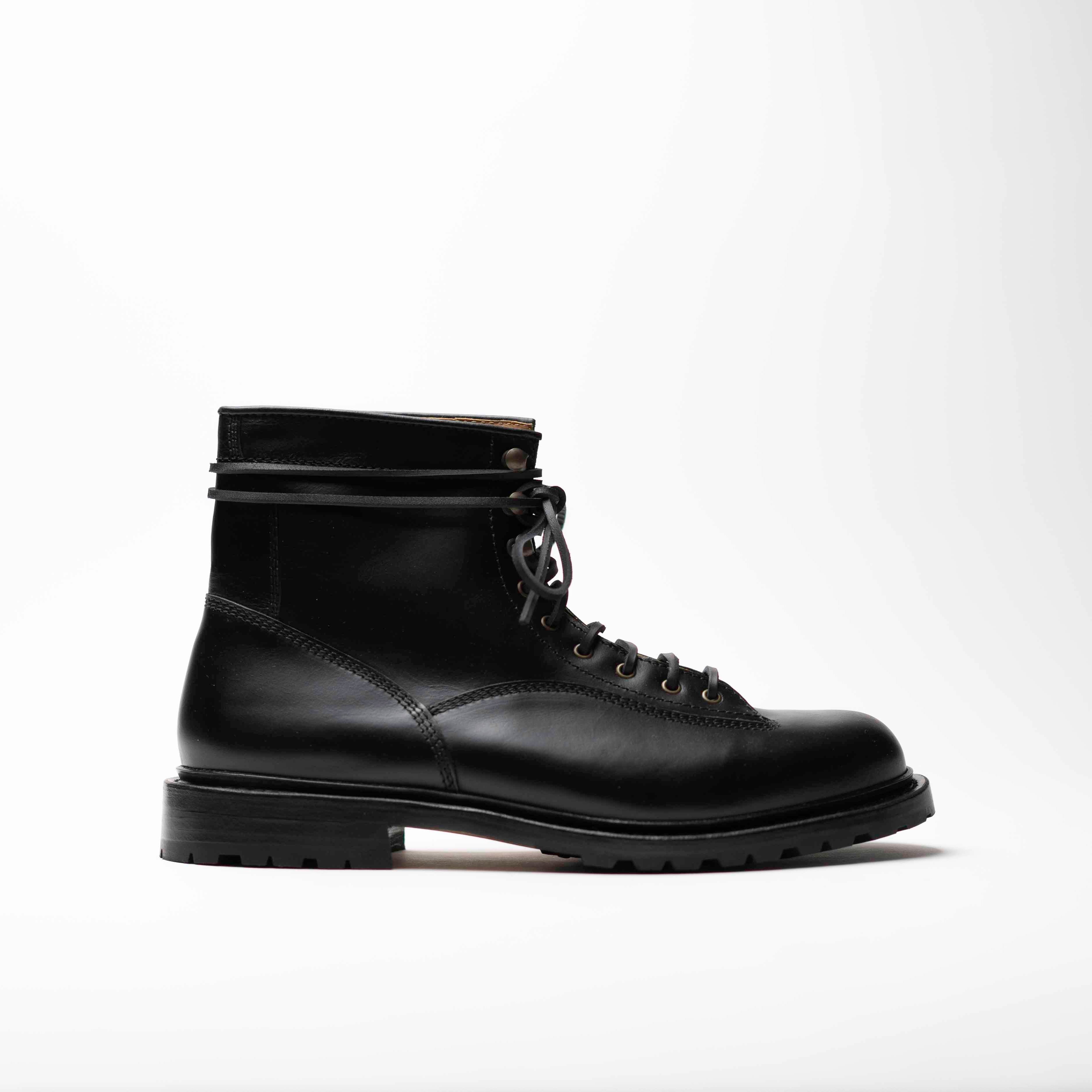 Logger Boots - Chaussures Work Boots Cuir Noir
