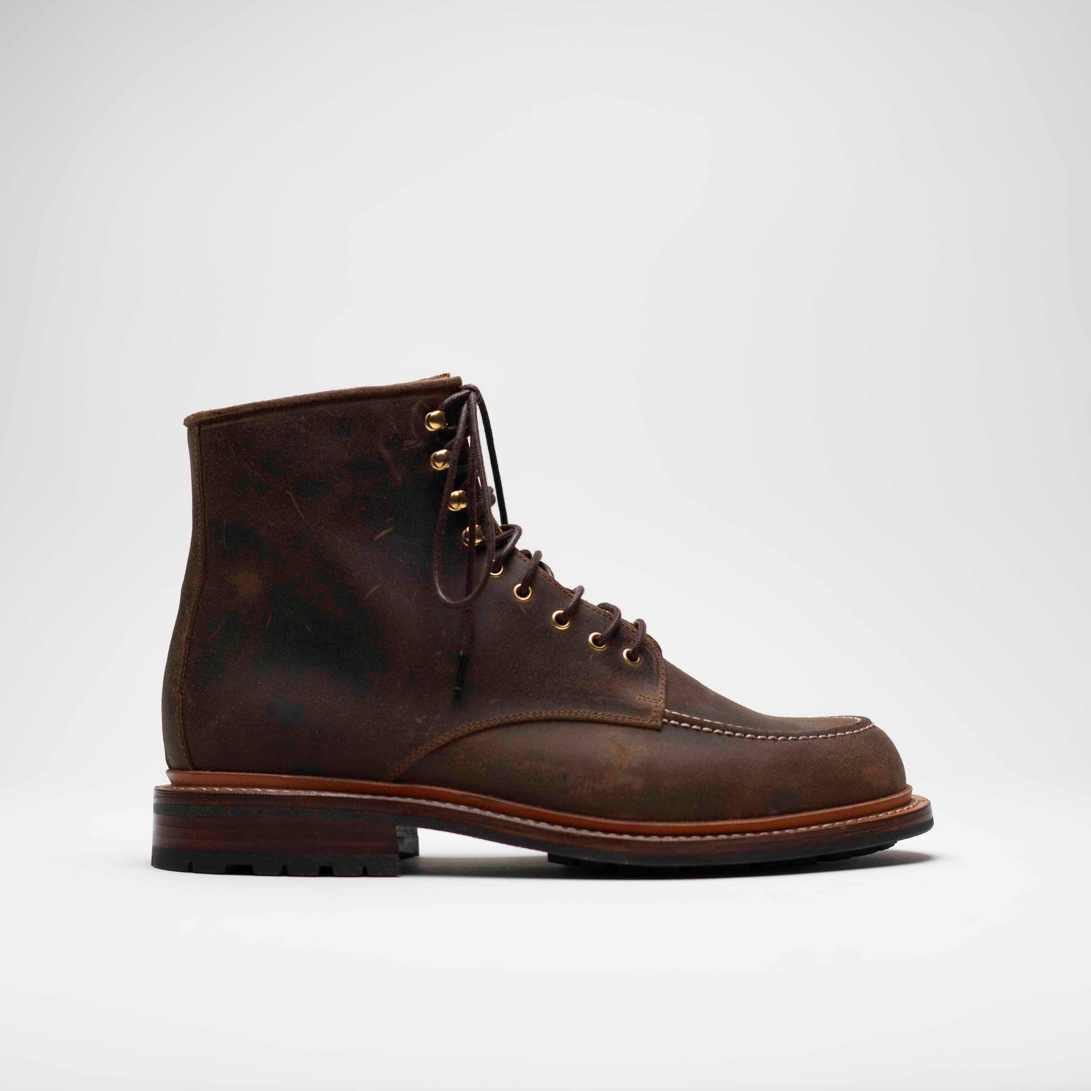 Springsteen - Chaussures Boots Cuir Gras Marron