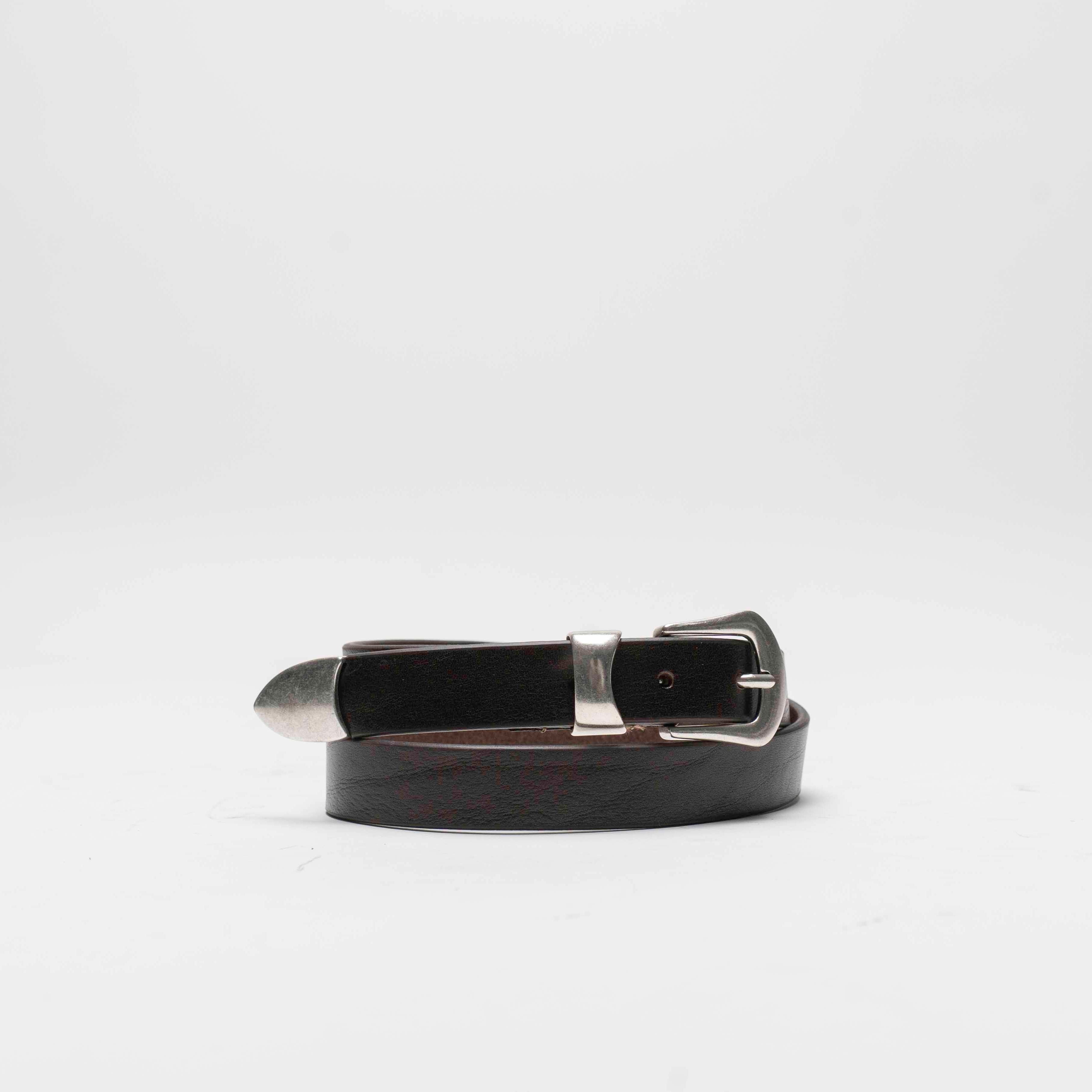 Jason - Ceinture Western en Cuir de veau Marron