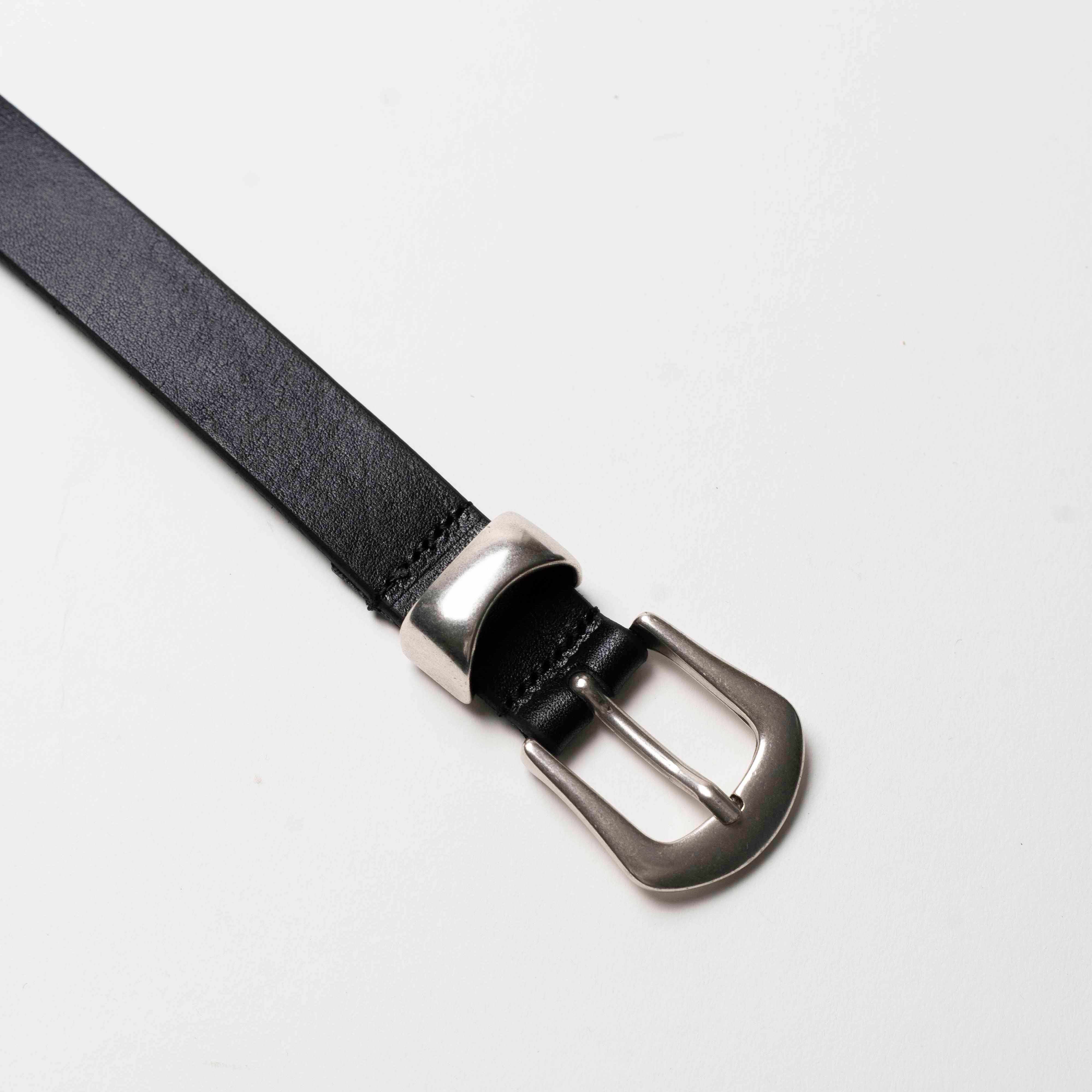 Jason - Ceinture Western en Cuir de veau Noir