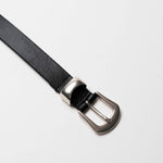 Charger l&#39;image dans la galerie, Jason - Ceinture Western en Cuir de veau Noir
