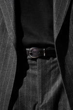 Charger l'image dans la galerie, La Gigi - Ceinture Cuir Lézard Noir
