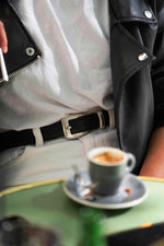 Charger l'image dans la galerie, Morricone - Ceinture Western en Cuir de veau Noir
