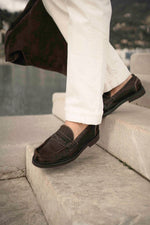 Charger l'image dans la galerie, Le Moc Jagger - Chaussures Mocassin Cuir Pony Marron
