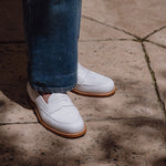 Charger l&#39;image dans la galerie, Winston - Chaussures Mocassin Cuir Grainé Blanc
