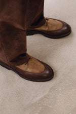 Charger l'image dans la galerie, Miller - Chaussures Boots Cuir Grainé Marron et Suede Taupe
