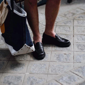 Paul - Chaussures Mocassin Cuir Grainé Noir