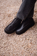 Charger l'image dans la galerie, Wico - Chaussures Boots Mocassin Cuir Grainé Noir
