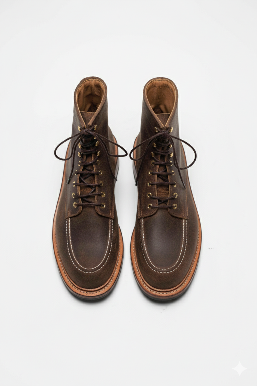 Springsteen - Chaussures Boots Cuir Gras Marron