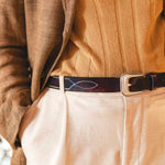 Charger l&#39;image dans la galerie, Travis - Ceinture Western en Cuir de veau Marron
