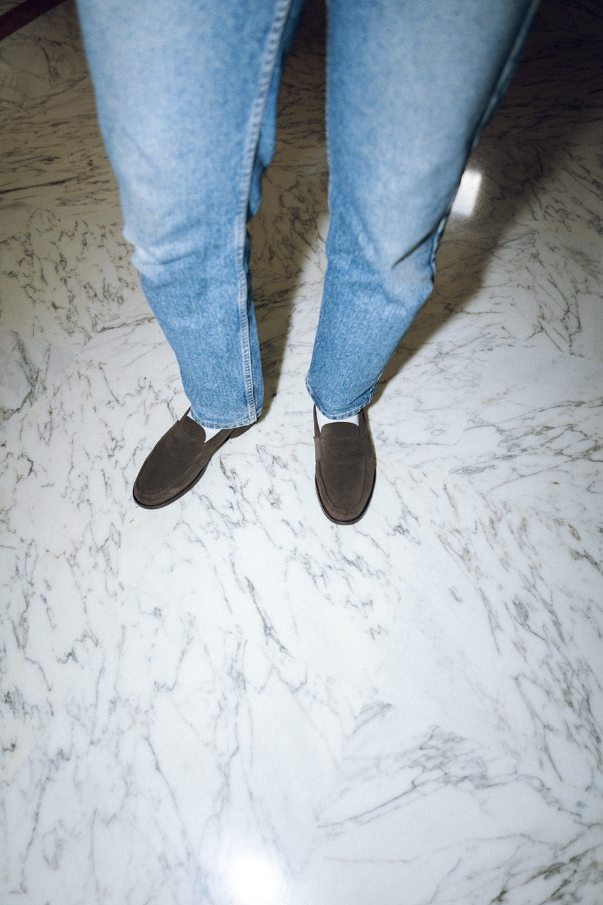 Peter A. - Chaussures Mocassin Daim Marron
