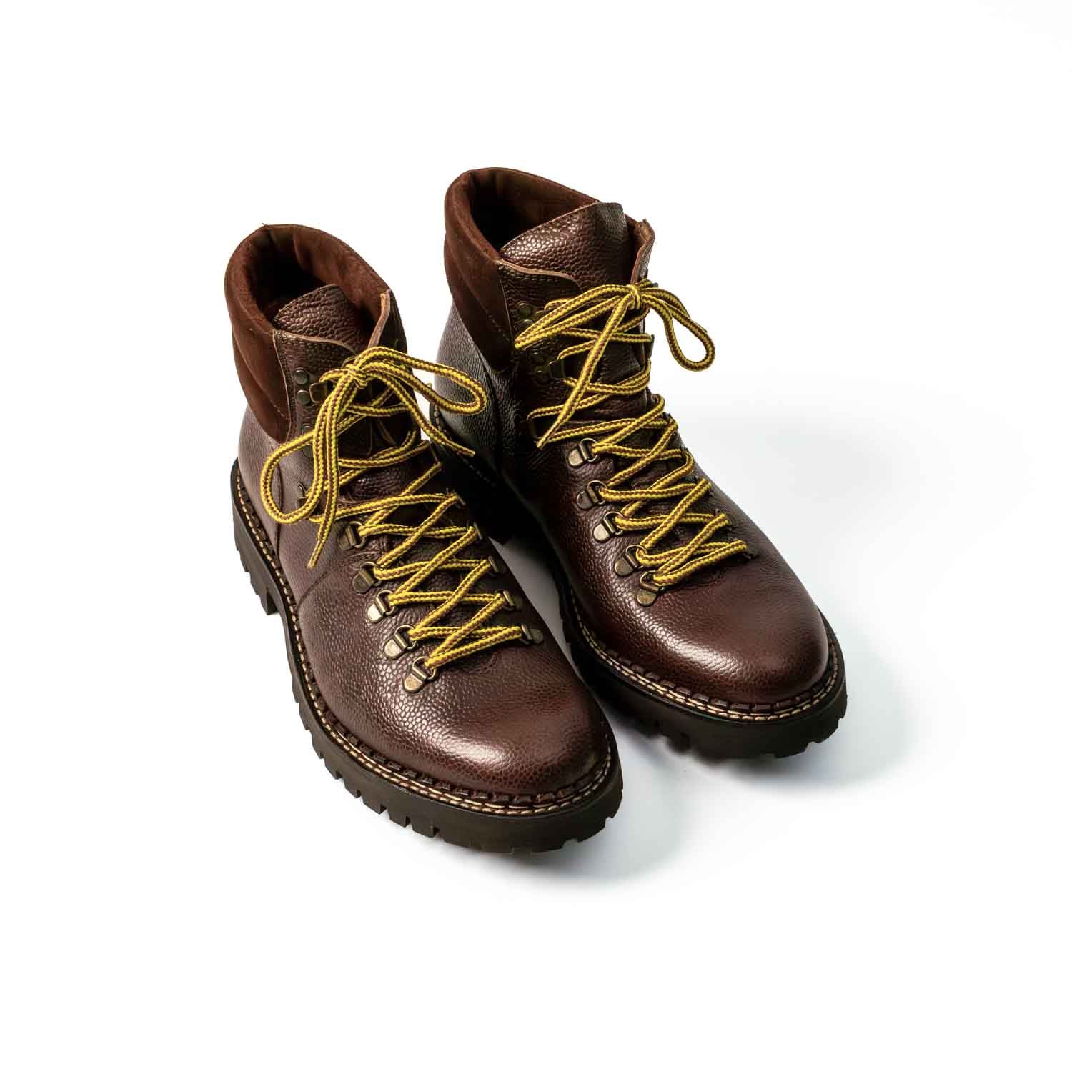 Cliff - Chaussures Hiking Boots Cuir Grainé Marron