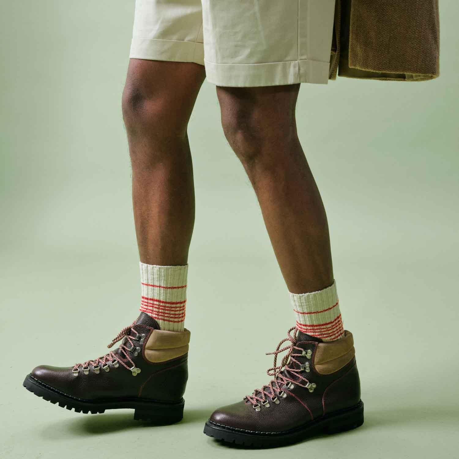 Cliff - Chaussures Hiking Boots Cuir Grainé Bordeaux