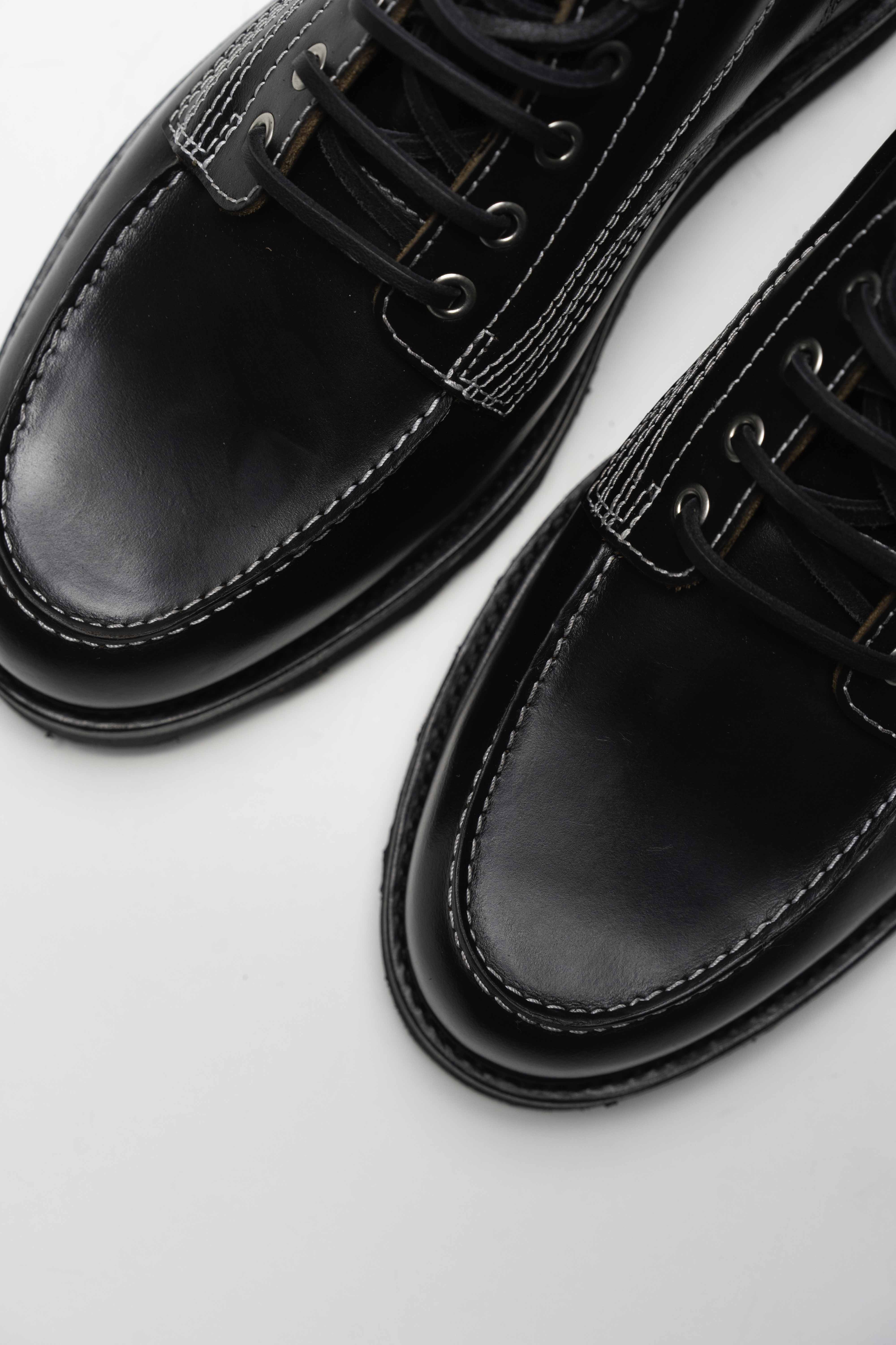 Powell - Chaussures Boots Cuir Noir