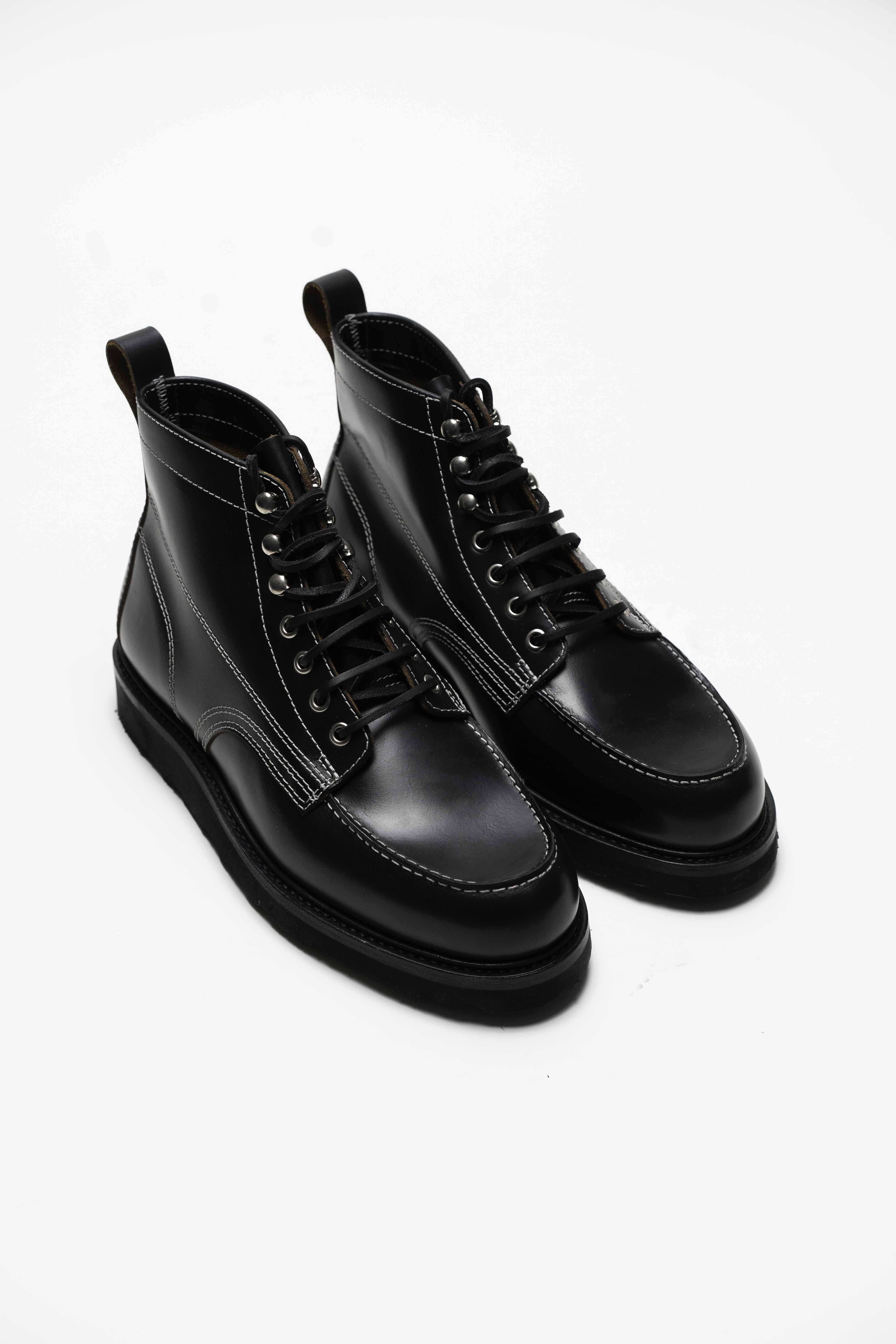 Powell - Chaussures Boots Cuir Noir