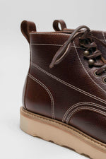 Charger l&#39;image dans la galerie, Powell - Chaussures Boots Cuir Grainé Marron
