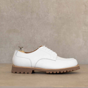 Wood - Chaussures Derby Golf Grainé Blanc