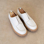 Charger l&#39;image dans la galerie, Wood - Chaussures Derby Golf Grainé Blanc
