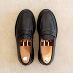 Charger l&#39;image dans la galerie, Paul - Chaussures Mocassin Cuir Noir imprimé Lézard
